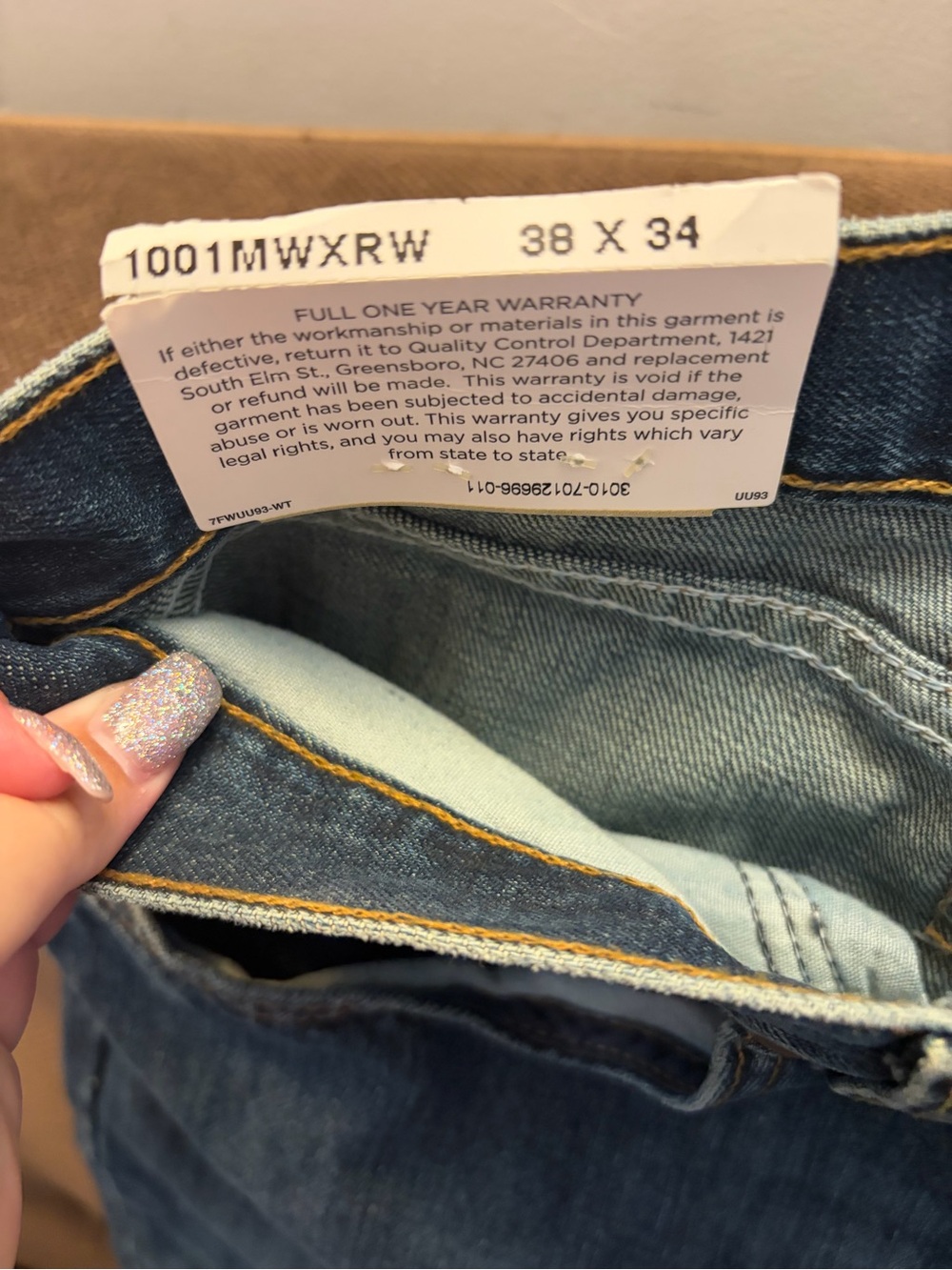 🆕💜 Wrangler 20X Competition 01 Straight Fit Jeans Men’s 38x34 NWT Western Rodeo - Picture 6 of 13